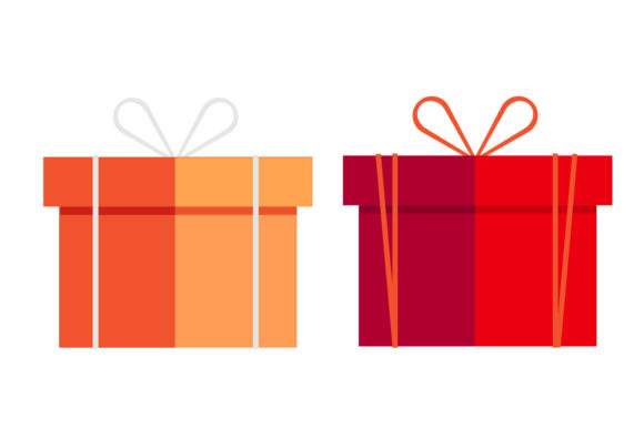 Christmas Gift Box Flat Illustration 11