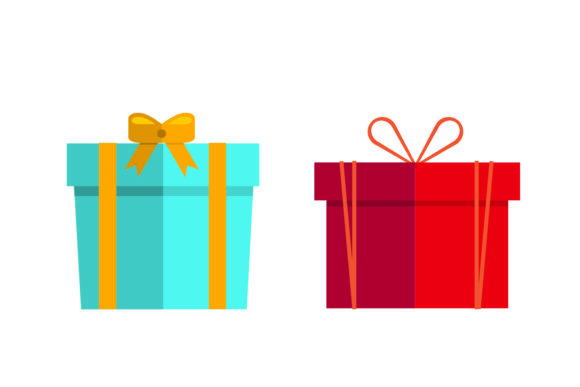 Christmas Gift Box Flat Illustration 15