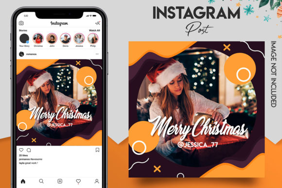 Christmas Instagram Post Vector
