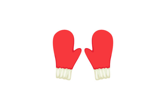 Christmas Red Gloves Illustration Design