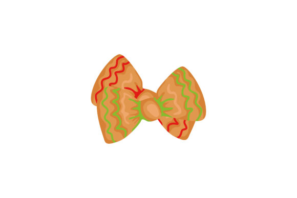 Christmas Ribbons Cookie Illustration