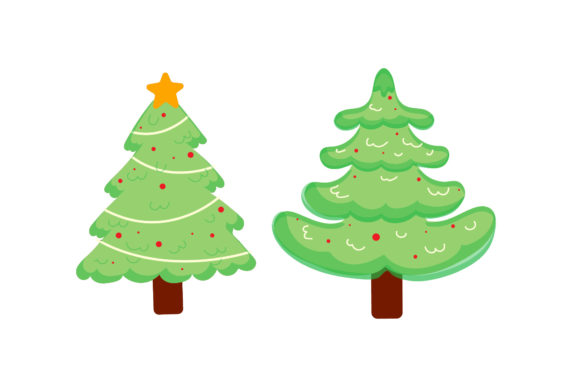 Christmas Tree Sets Christmas Cute Asset