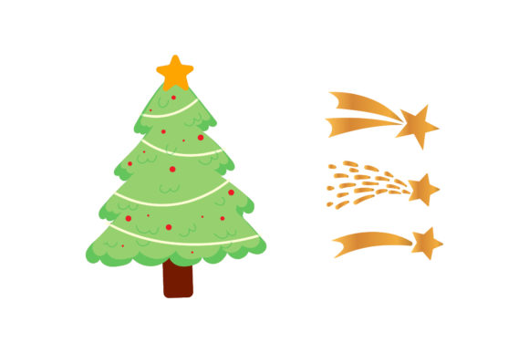 Christmas Tree Stars Illustration