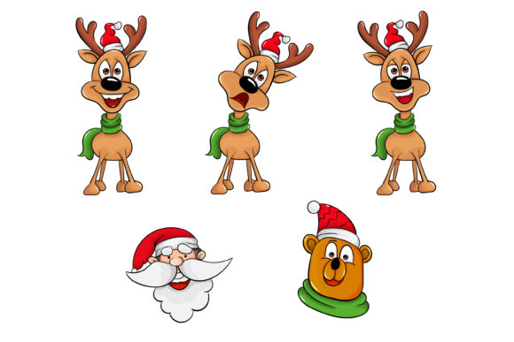 Cute Deer Christmas Illustration