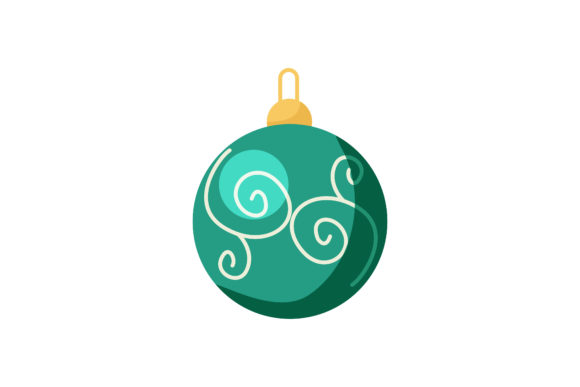 Cute Green Christmas Light Illustration