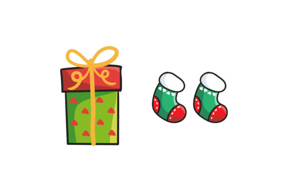 Gift Stocking Set Illustrations for Local Branding