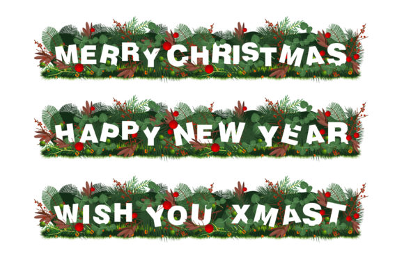 Merry Christmas New Year Illustration