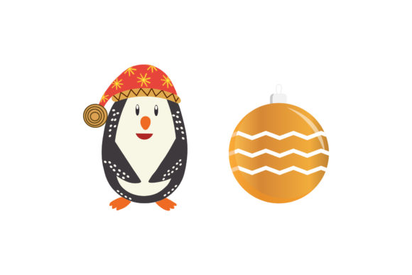 Penguin Ornament Set Christmas Asset