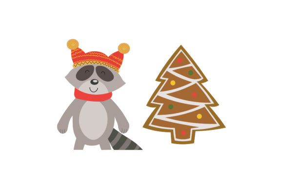 Raccoon Cookies Set Christmas Asset