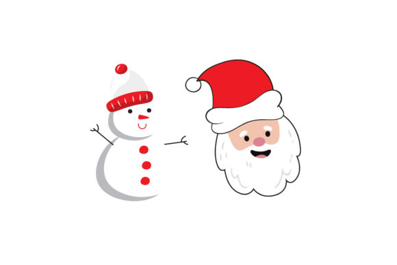 Santa Snowman Christmas Illustrations