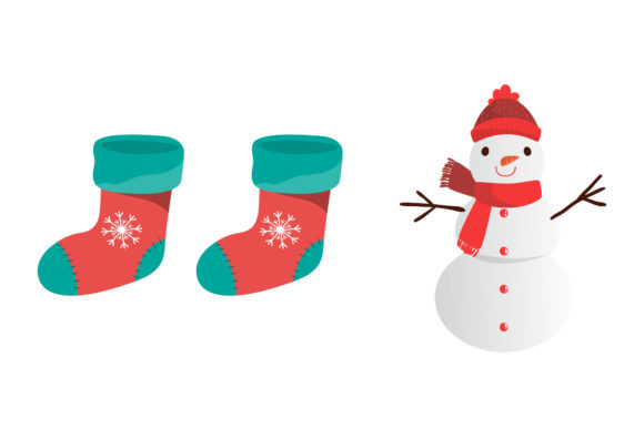 Snowman and Stocking Christmas Set