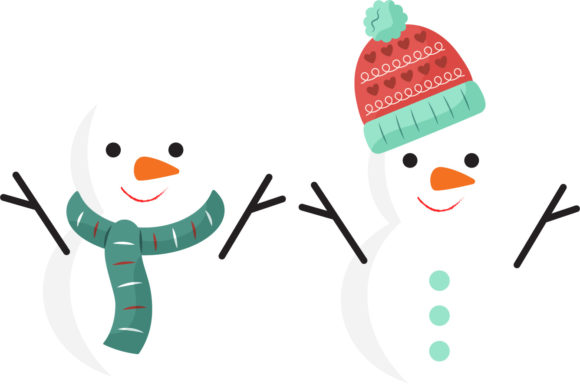 Snowman Set Vector Asset for Festive Branding