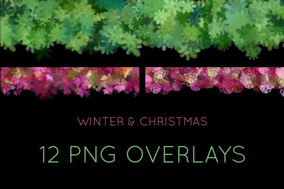 Winter and Christmas Overlays for Digital Sellers